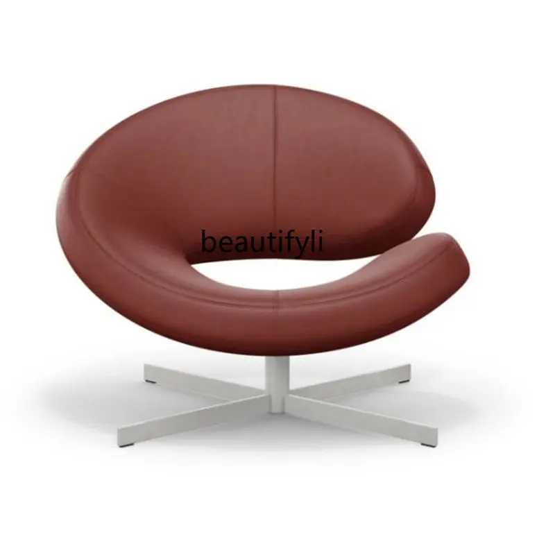 

Creative Single Fiberglass Lounge Chair C- Shaped Chair Conference Chair Sales Department Chair