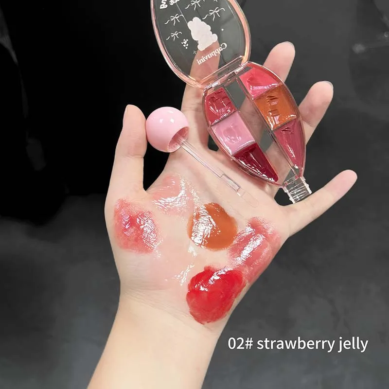 Cappuvini Six Colors Water Light Lipgloss, feuchtigkeitsspendend, leicht färbender Lip Glaze Makeup Lippenstift