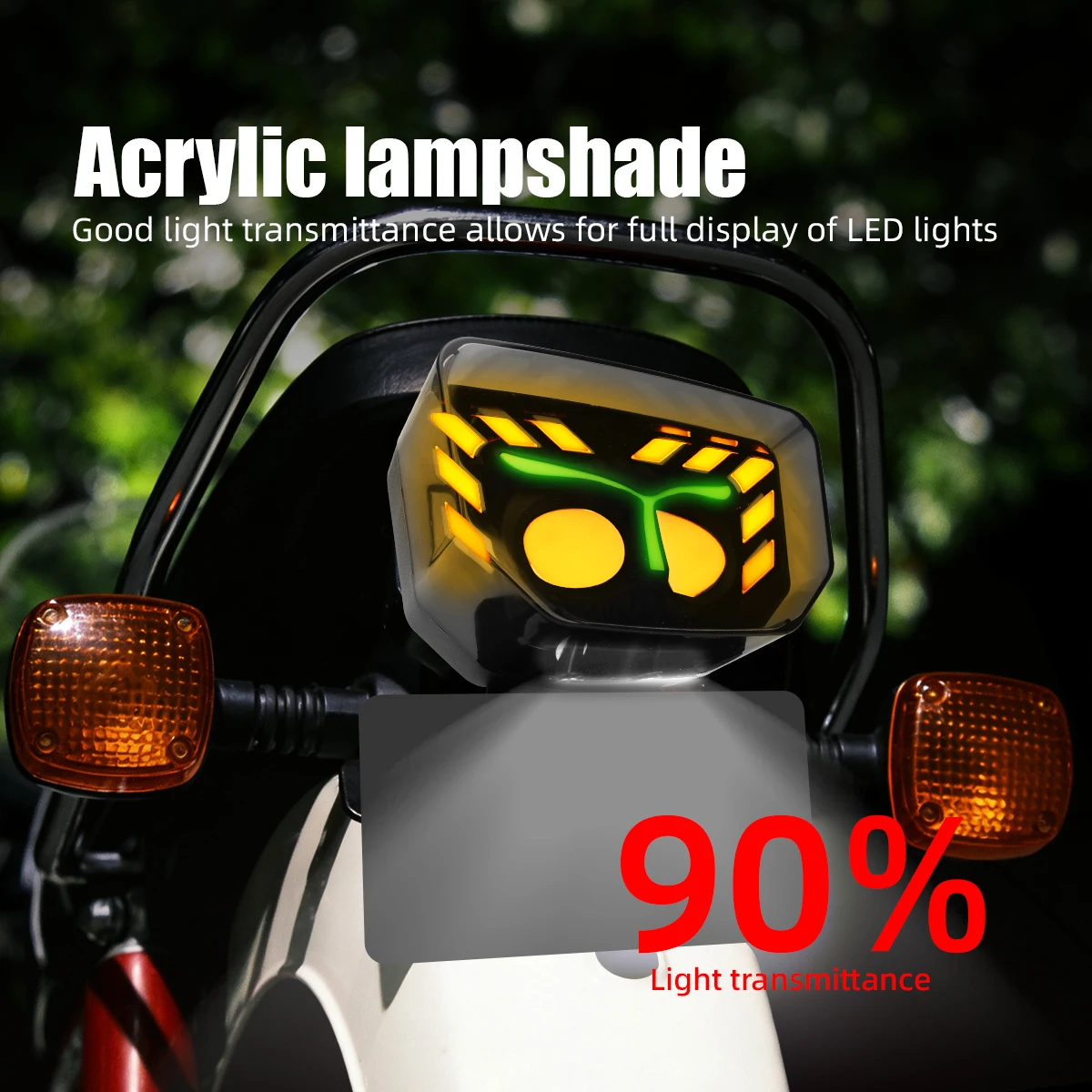 Owl style breathing LED tail light turn signal assembly for CG125 TMX125 TMX155 CG155 motorcycle with clear visibility
