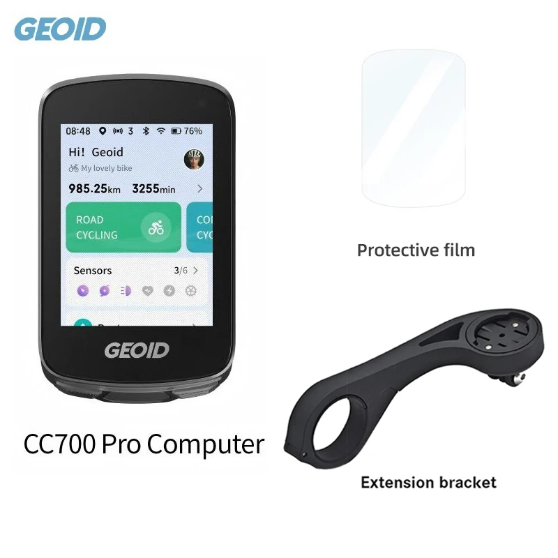 GEOID CC700 Pro Route Navigation Bicycle GPS Computer 11 Languages Wireless Speedometer Color Screen Automatical Odometer image 3