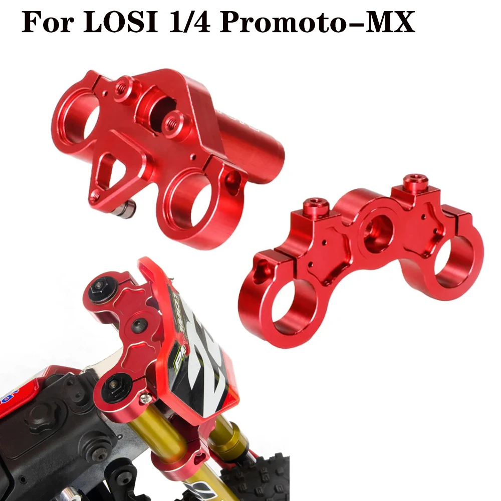 1 Set Metal Aluminum Alloy Triple Clamp Set 264004 for LOSI 1/4 PROMOTO-MX Motorcycle Upgrade Parts Toy Car Accessories