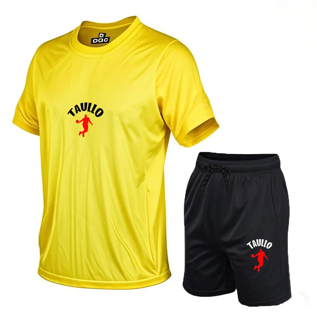 2025 Men's Mesh Sportswear Set  Quick-Dry T-Shirt& Shorts Gym Running  Fitness Outfit Breathable Summer  Athletic Two-Piece