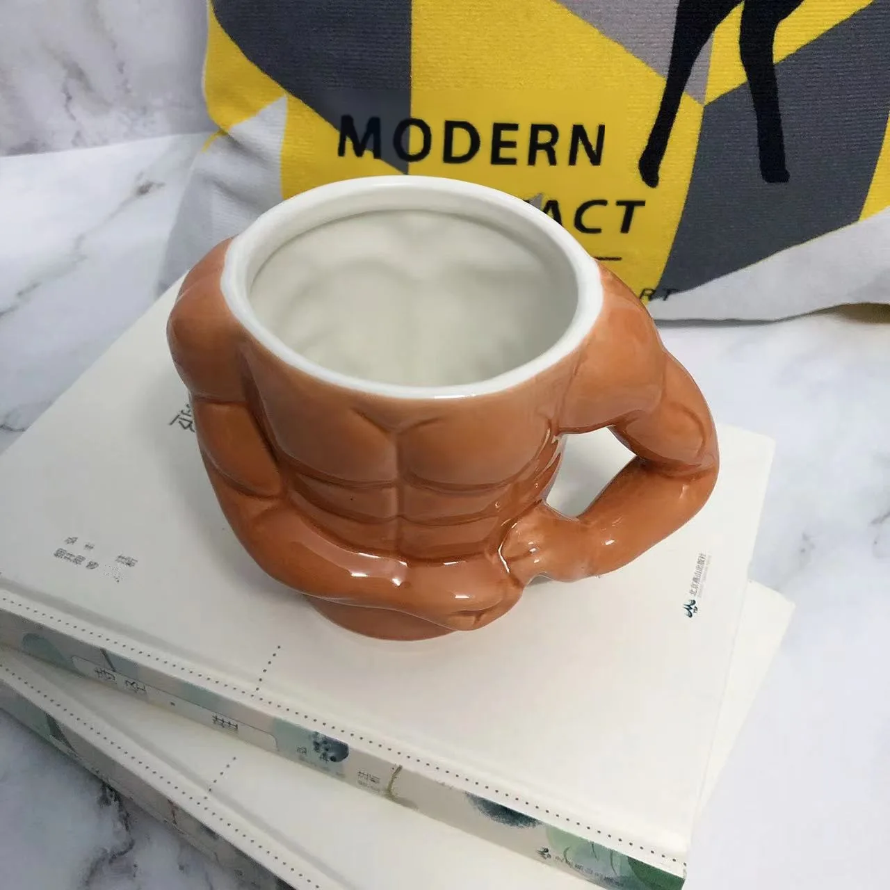 Mens Cup Muscle Cup Ceramic Mug Creative Personality Cup Coffee Cup Ceramic Cup Mens Large Capacity Cup Coffee tumbler Acotar