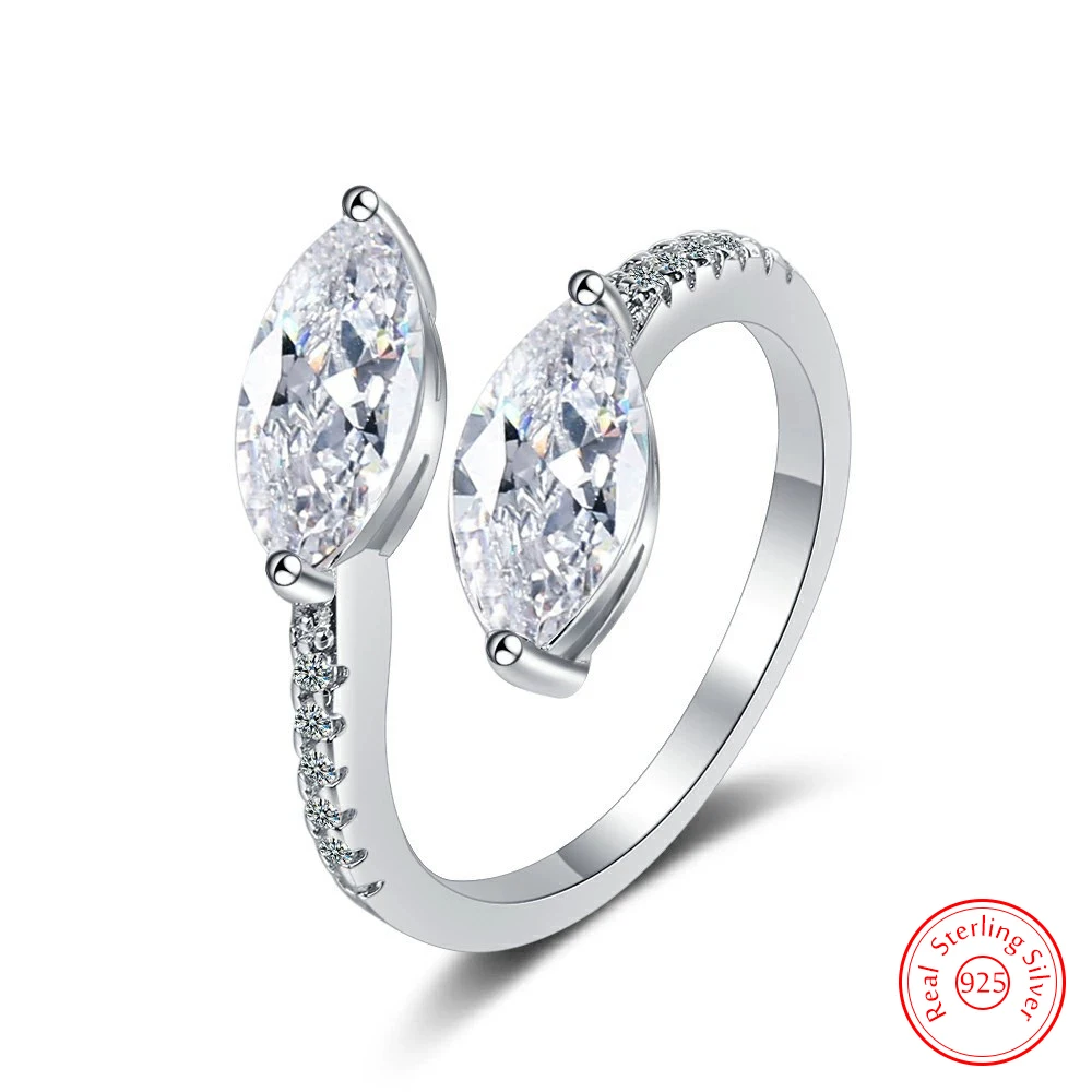 

Quality New Ladies' 925 Sterling Silver Jewelry Crystals Zircon Ring Fashion FQL25102