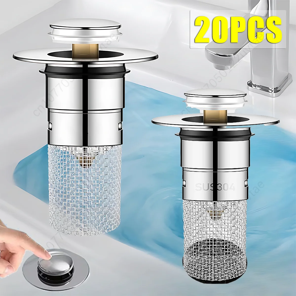 

Stainless Steel Floor Drain Filter Washbasin Plug Anti Odor Pop-Up Bounce Core Basin Stopper Hair Catcher Shower Sink Strainer