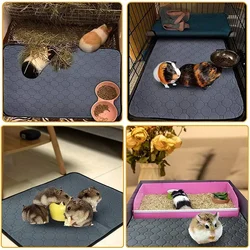 Guinea Pig Cage Lining Washable Guinea Pig Skin Pad Reusable and Non slip Urinary Pad for Guinea Pig Cat and Dog Beds