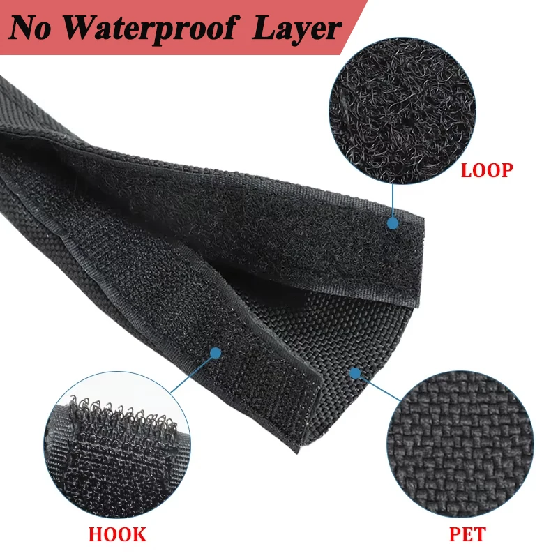 Self-adhesive Cable Sleeve 16mm - 100mm PET Braided PVC Waterproof Reusable Nylon Harness Sheath Wire Wrap Protection  Organizer
