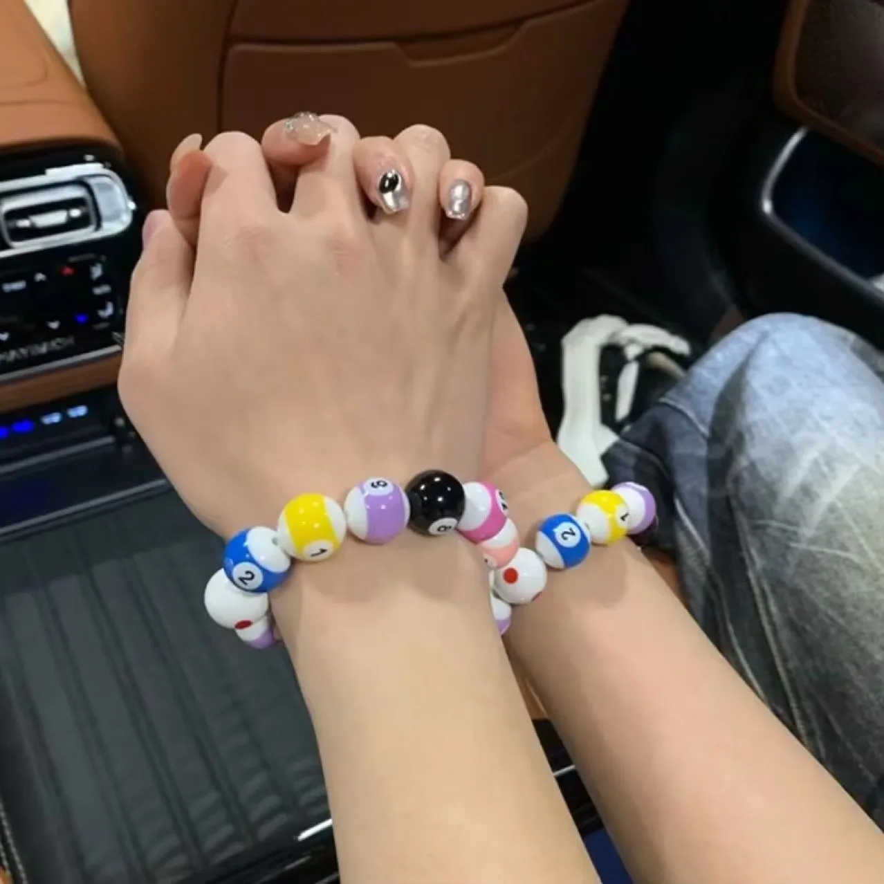 ลูกปัดอะคริลิกรูปทรงกลมสำหรับทำสร้อยข้อมือ DIY สร้างสรรค์  งานแฮนด์เมดสำหรับผู้ใหญ่  ตัวเลขนำโชค  อุปกรณ์เสริมสำหรับทำเครื่องประดับ ของขวัญ ของเล่น