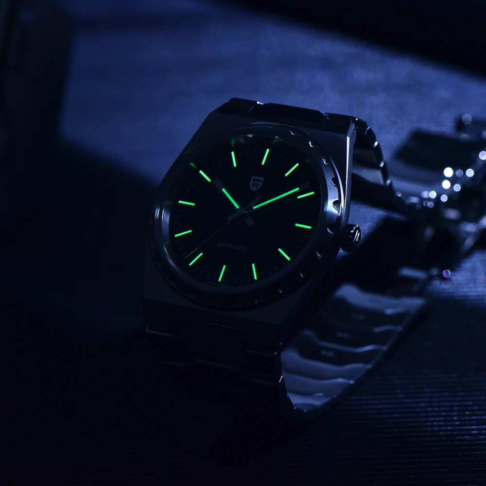 PAGANI DESIGN V2 Version 37mm Man Quartz Watch VJ21 Sapphire Stainless Steel Waterproof 10bar Thin 7mm Luminous C3 Reloj Hombre view 4