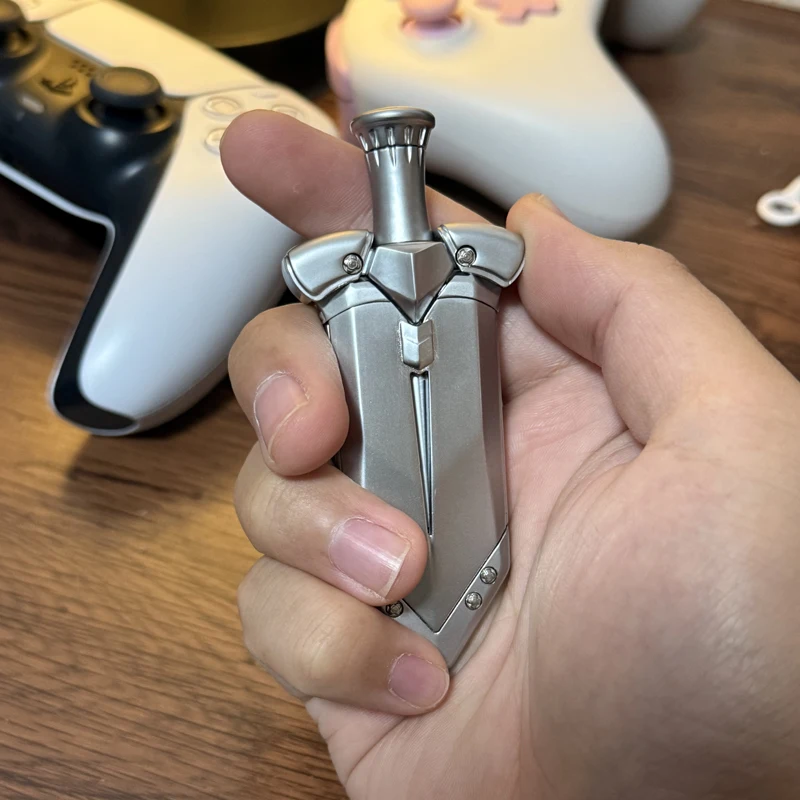 Outdoor Portable EDC Lake Light Sword Finger Top Creative Push Card Toy Tool