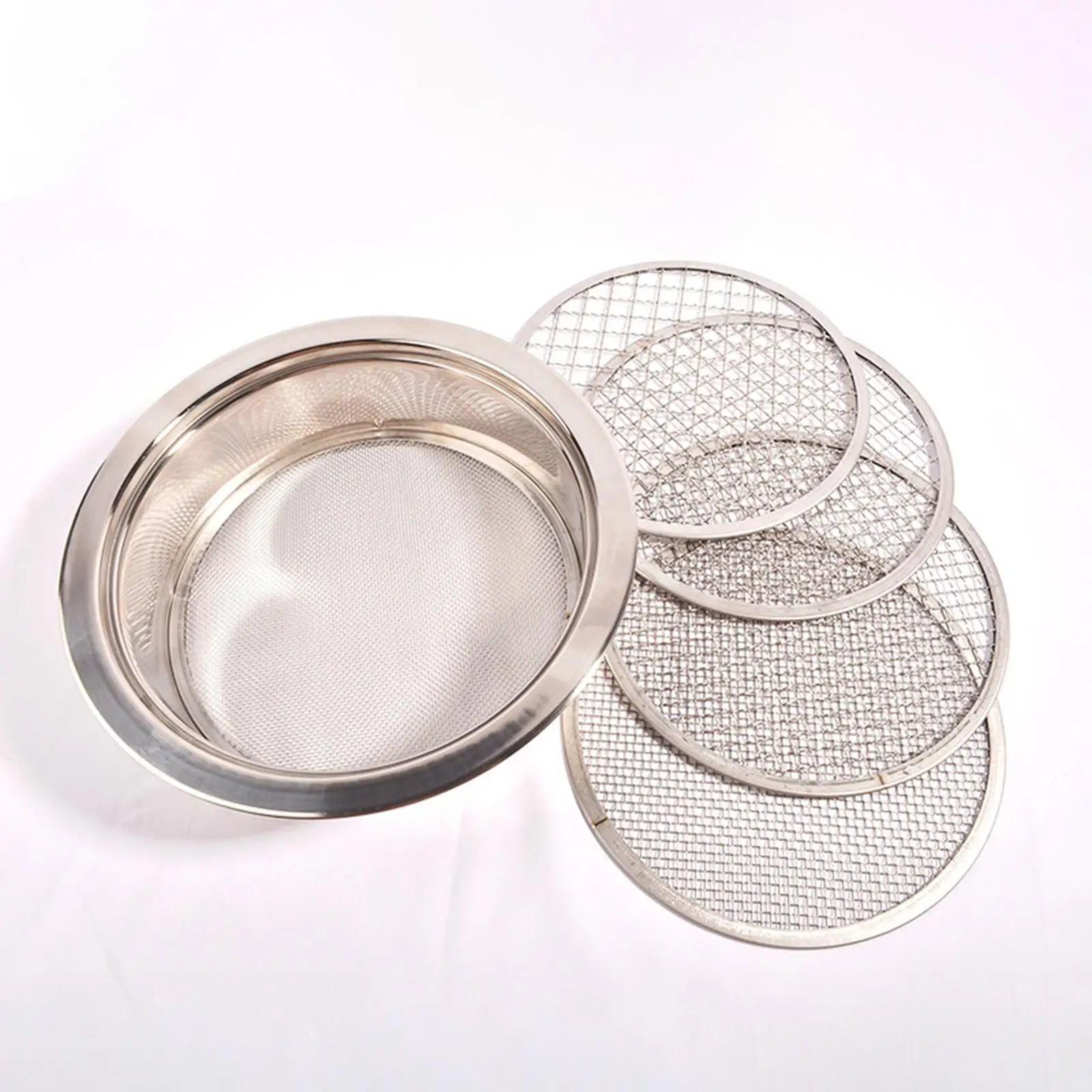 Garden Sieve Multipurpose Fine Mesh Accessory Potting Bonsai for Gardening Sturdy with 5 Interchangeable Mesh Sizes 1,3,6,9,12mm