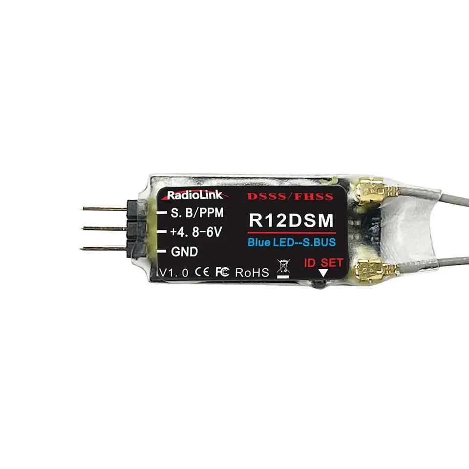 

Radio Link R12DSM 12-канальный мини-приемник 12-канальный DSSS и FHSS Поддержка RC Planar AT9 AT9S AT10 AT10II M Fsignal