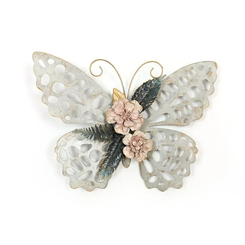 

Simple Restaurant Wall Decoration European Three-dimensional Flower Butterfly Creative Home Wall Pendant Girl Room Decor