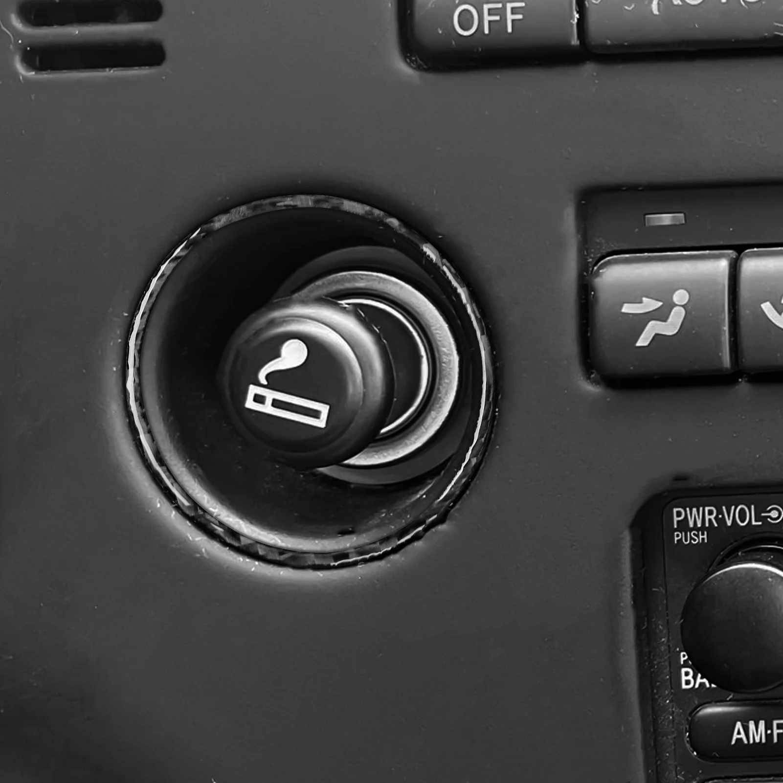 For Toyota Supra MK4 A80 Turbo 1993-1999 Carbon Fiber One-touch Start/stop Ignition Button Panel Cover Car Accessories Sticker