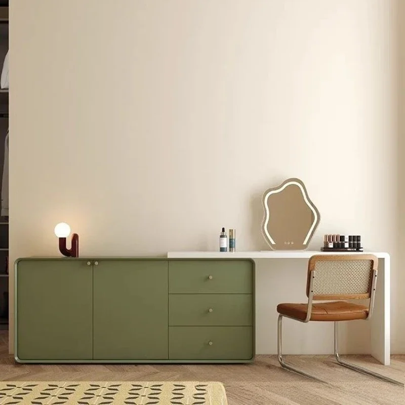 

Minimalist Dresser Living Room Bedroom Modern Simple Corner Writing Desk Painted Desk Solid Wood Makeup Table