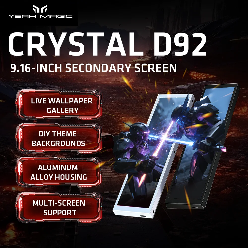 

9,16-дюймовый дополнительный экран, совместимый с LIAN LI и другими корпусами для ПК, или можно установить на рабочий стол, поддерживает подключение через TYPE-C.