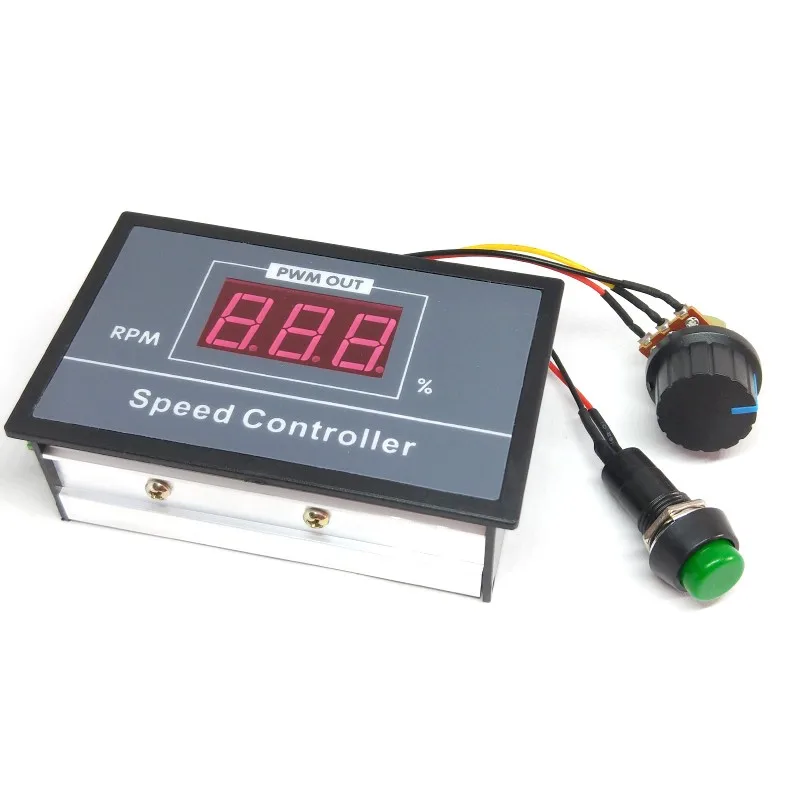 DC 6-60V 12V 24V 36V 48V 30A PWM DC Motor Speed Controller Regulator Motor Speed Controller with Start Stop Switch