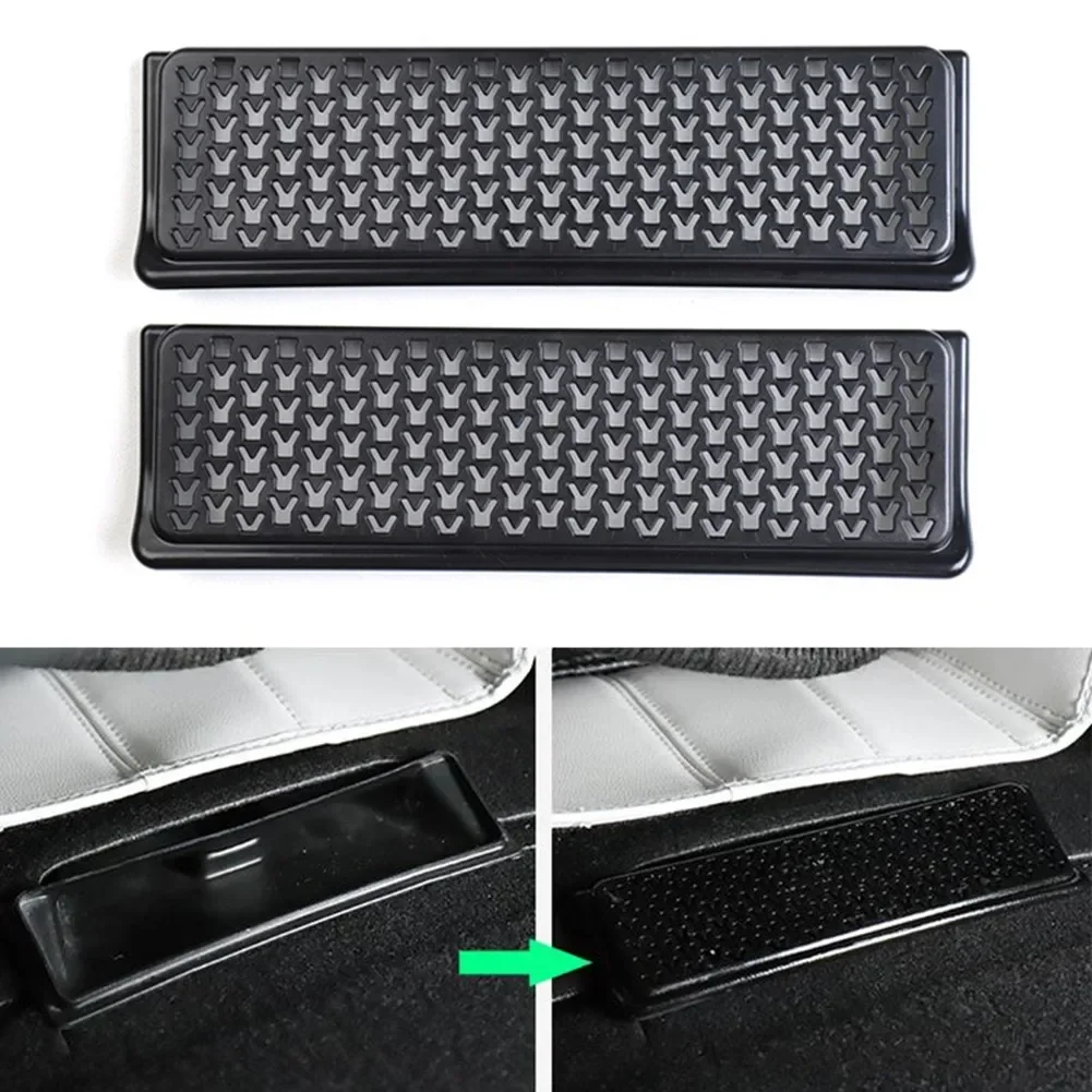 

CarHome 2PCS Under Seat AC Air Duct Vent Outlet Protective Cover Grille Trim Fit For Tesla Model Y 2020-2021 NEW