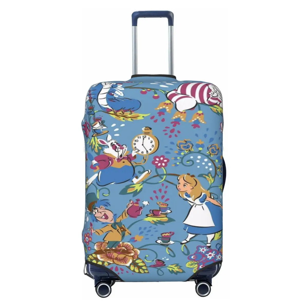 

Custom Alice In Wonderland Cartoon Luggage Cover Elastic Travel Suitcase Protective Covers Fits 18-32 Inch