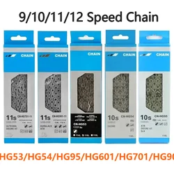 Bicycle Chain 9/10/11/12 Speed Road MTB Bike 116L 126L Chain CN-HG53 HG54 HG95 HG601 HG701 HG901 M7100 M8100 Bike Parts