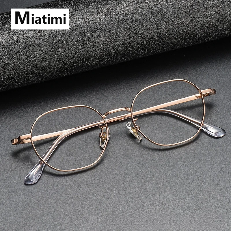 

Модные оправы для очков из чистого титана 2026 года, ретро-круглые, для коррекции близорукости, женские оправы для очков по рецепту