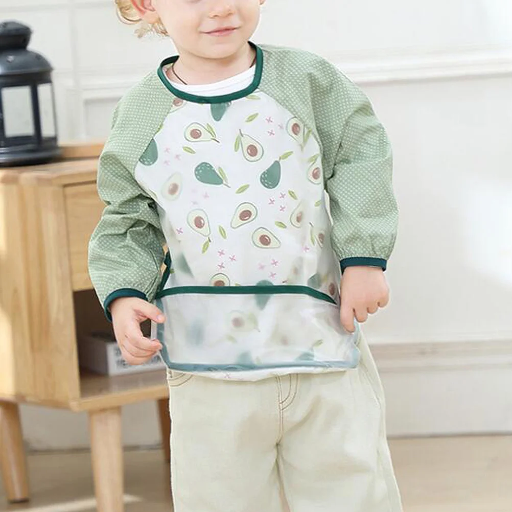 Soprabiti impermeabili per bambini Bavaglino da pranzo a maniche lunghe Avocado Taglia 110 Bavaglino impermeabile per neonati leggero