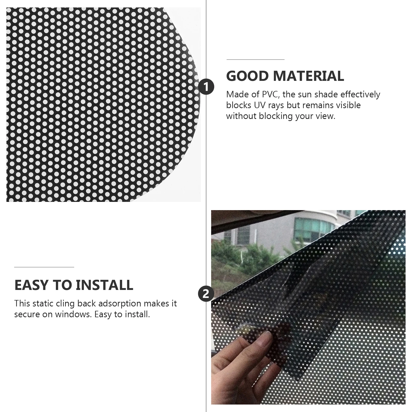 

8pcs Car Side Window Shades Uv Protection Block Sunlight Heat Resistant Foldable Pvc Auto Sun Shade For Vehicles