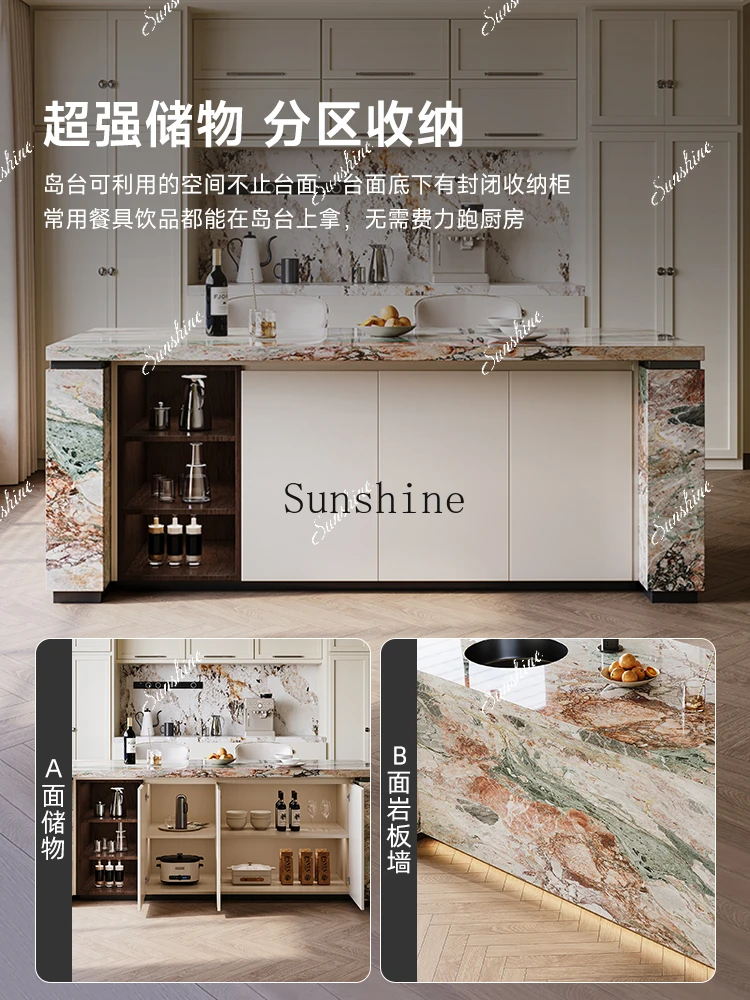 

Island dining table integrated living room home console with sink can be customized FT