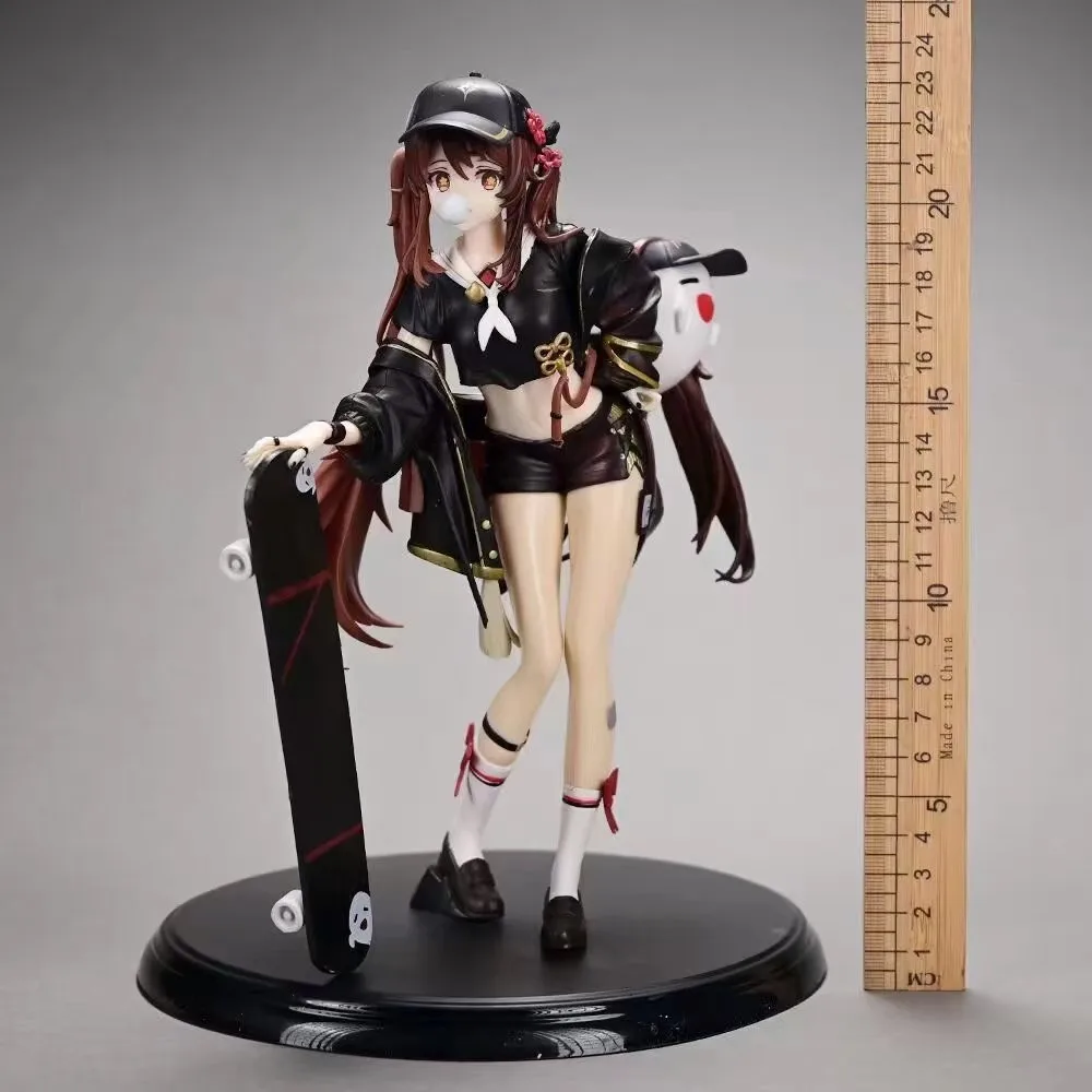 

Anime Girl Figure Skater with Trendy Outfit Modern Clothes Genshin Impact Hu Tao Collectible Model