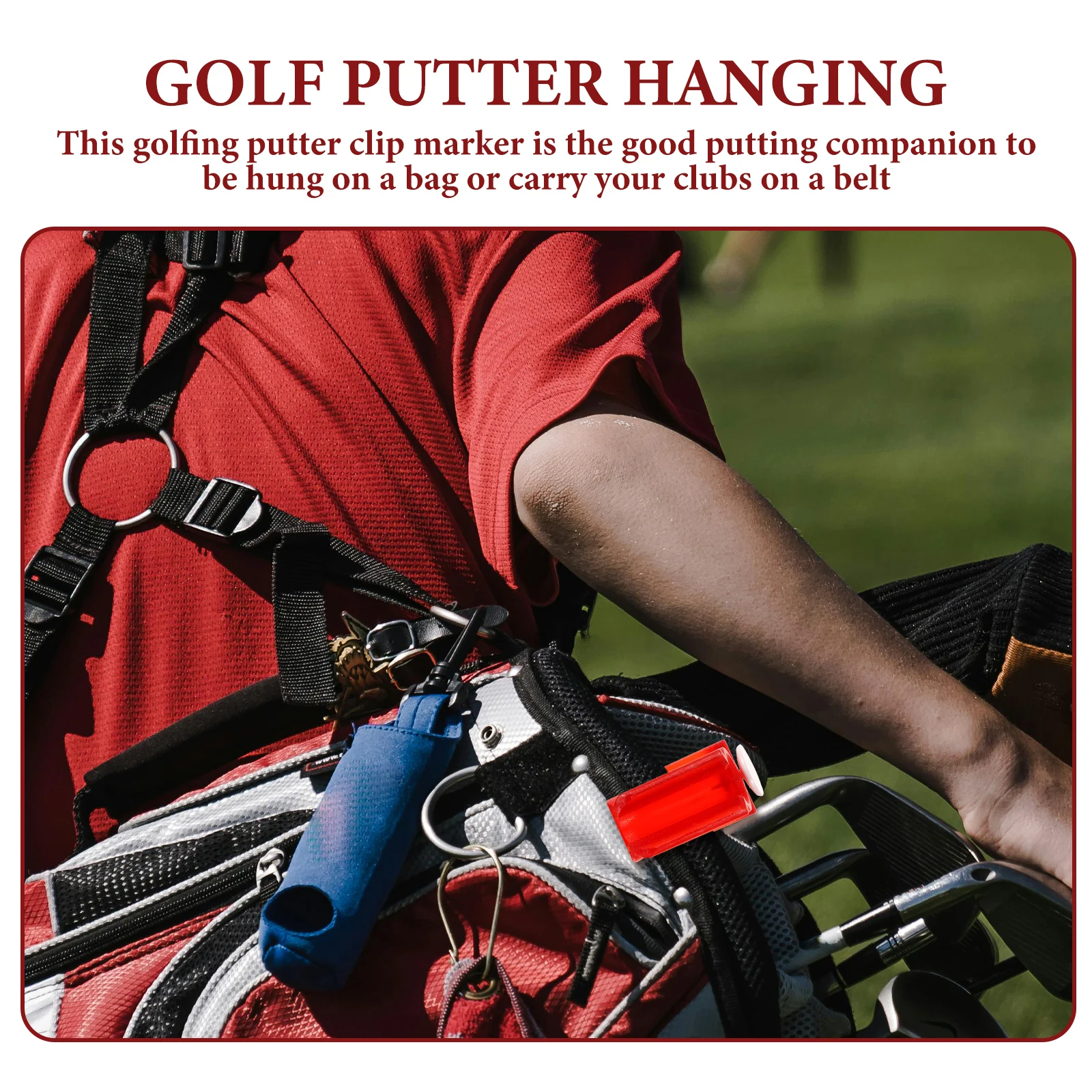 

10pcs Red Durable Storage Bag Putter Clip Holder For Bag Golf Putter Clip Accessories Club ganizer Golf Club Holder