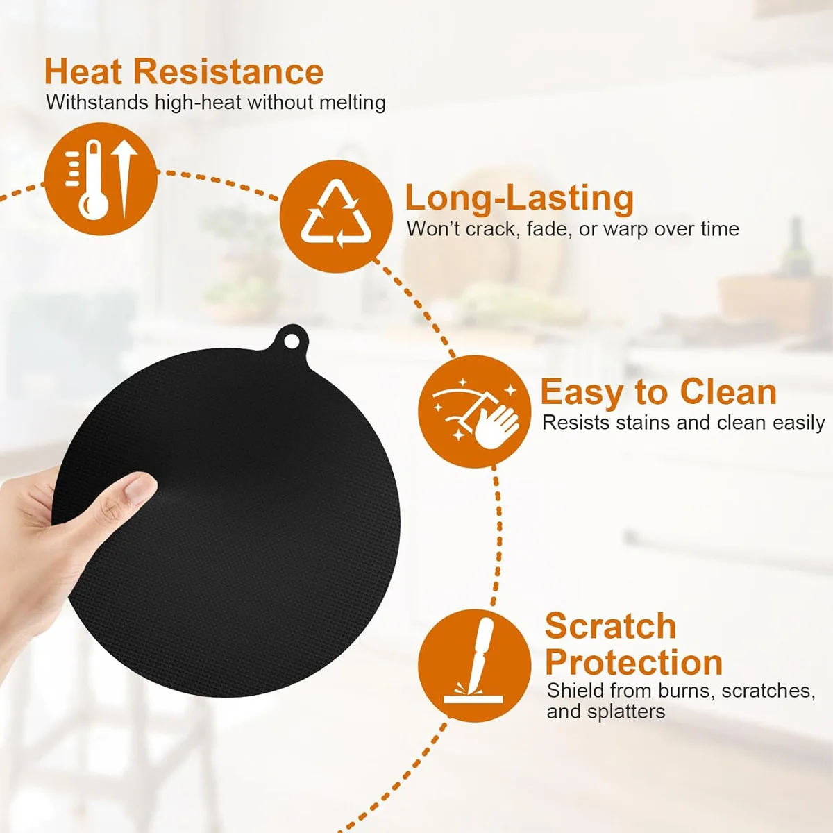 4PCS Induktion Kochfeld Matte Kochfeld Kratzschutz für Induktion Herd Multifunktionale Silikon Matten für Air Fryer Liner