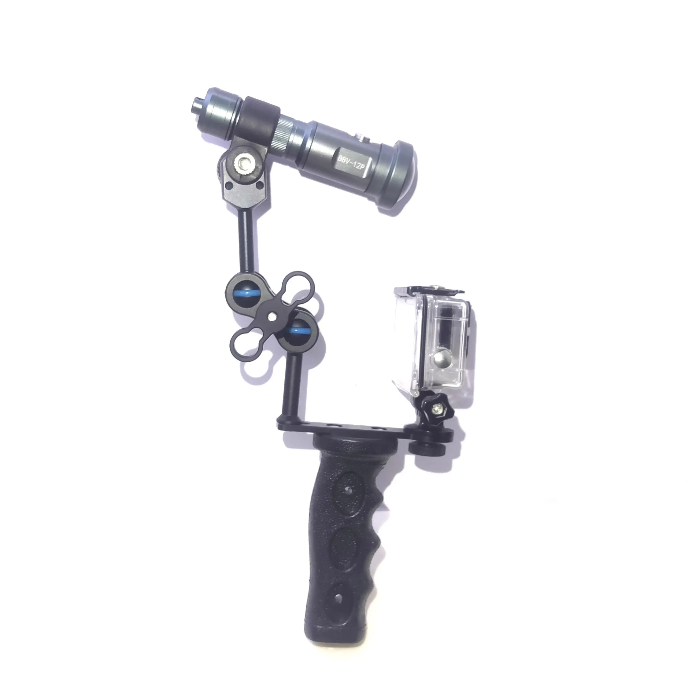 

sport camera underwater shoot handle gimbal gopro7\8\9 diving stabilizer grips 360° rotate ballhead extend butterfly clamp