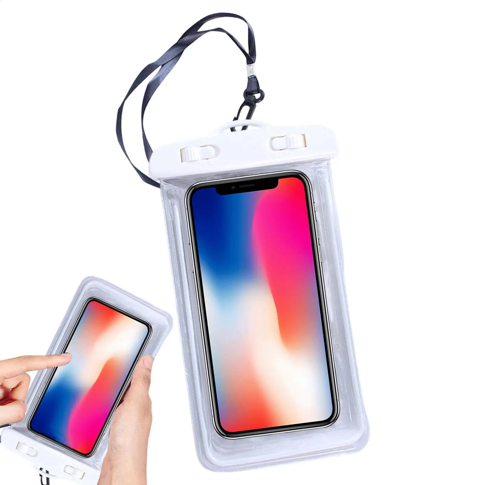 Waterproof Phone Bag Luminous Floating with Lanyard Waterproof Cell Phone Pouch Outdoor sports swimming floating phone case view 4