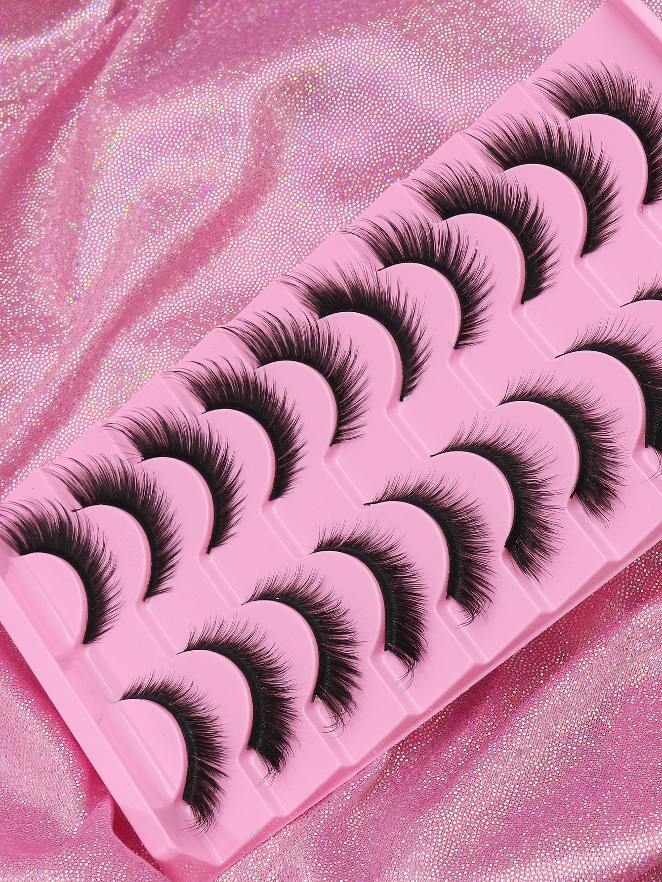 10 أزواج من الرموش الصناعية الطبيعية رقيق ناعم مائل رموش صناعية سوداء رقيقة وطويلة رموش صناعية سميكة #2