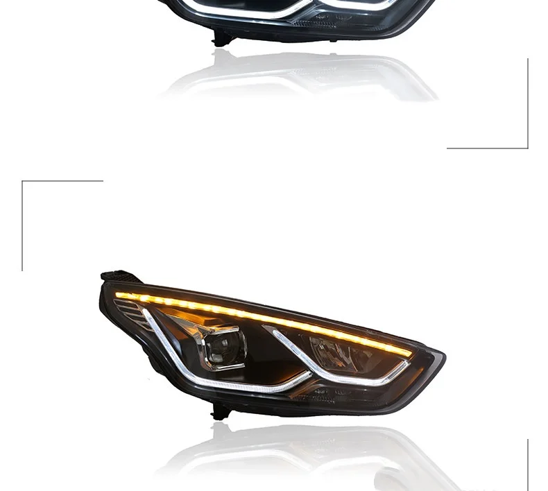 

for Modifying 15-17 Models of Ford Focus Daytime Running Lights with Flowing Light and Dual Lens Upgrade Headlights
