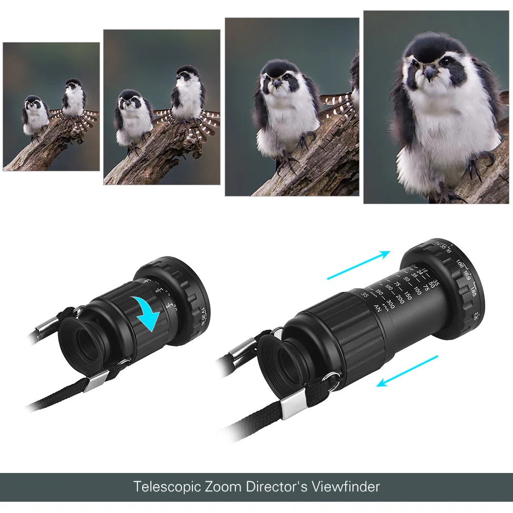 Portable 11X Micro Magnification Director's Viewfinder View Finder Scene Viewer Mini 41mm Front Thread Telescopic Zoom Photograp