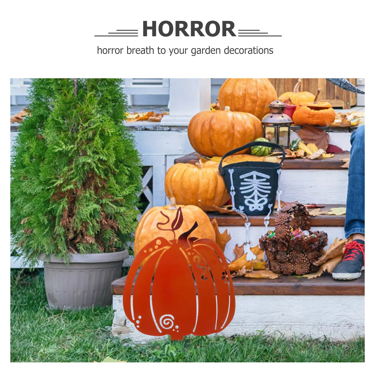 

Вставки в виде тыквы, уличное украшение на Хэллоуин, дворовые знаки, колья, садовые украшения для улицы, декоративная осень