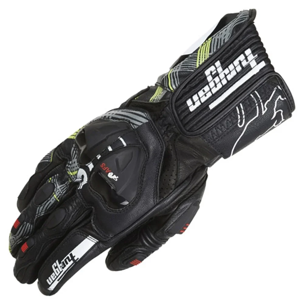 

Brand Motorcycle Gloves AFS19 Leather Long Hard Shell Racing Anti-fall Breathable Non-slip Riding Gloves Motocross Gloves