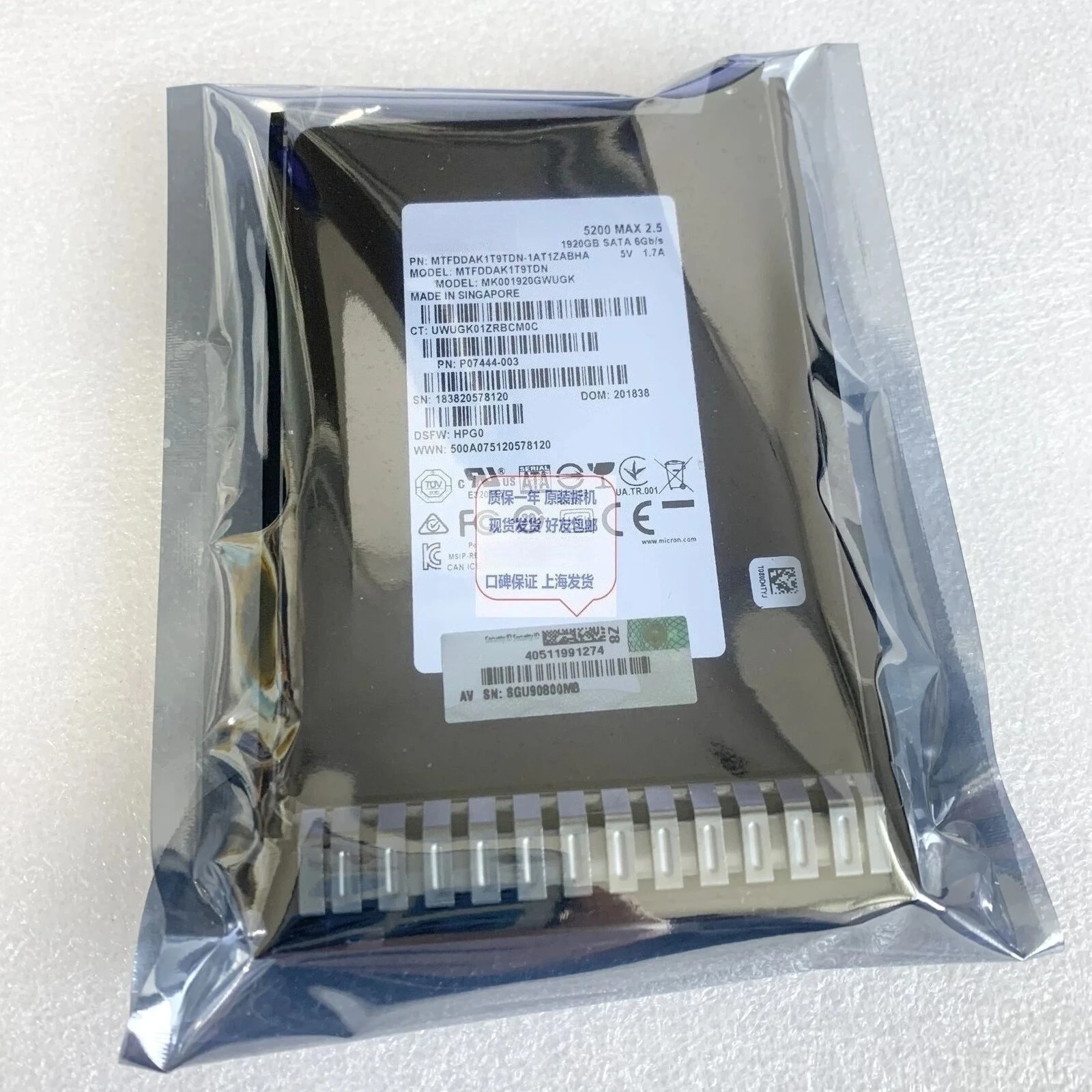 

P18436-B21 1,92 ТБ 2,5-дюймовый SATA MU P19695-001 SSD Жесткий диск G10 Б/у