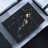 Marble Pattern Gift Packaging Box with Bow Lafite Grass Creative Lipstick Gift Box Large Birthday Surprise Wedding Hand Boxes