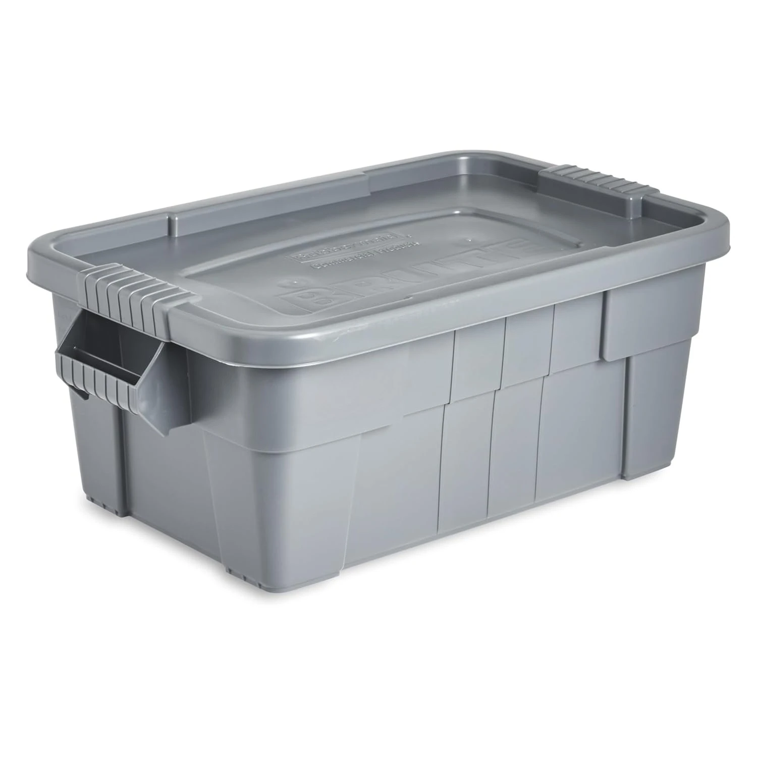 

Портативный ящик для хранения с крышкой, емкостью 14 галлонов, прочный и долговечный, многоразовый, подходит для хранения предметов, серый.