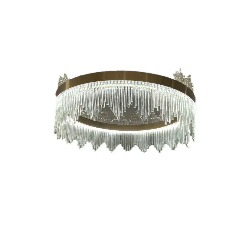 

Light luxury living room chandelier modern simple atmosphere crystal