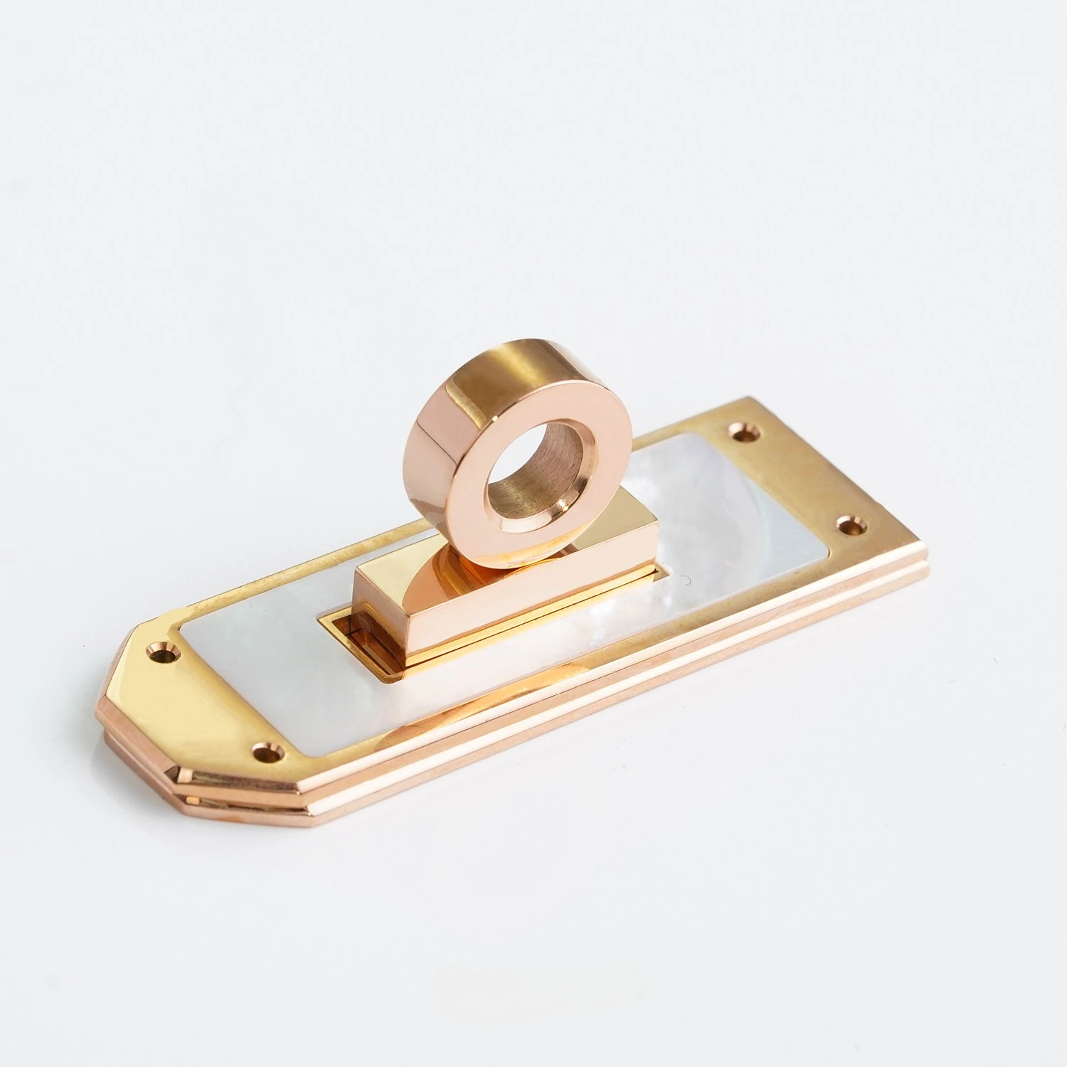 Handmade Leather Goods Luggage Hardware Accessories Stainless Steel Natural Shell Twist Lock Belt Buckle, Collar Buckle