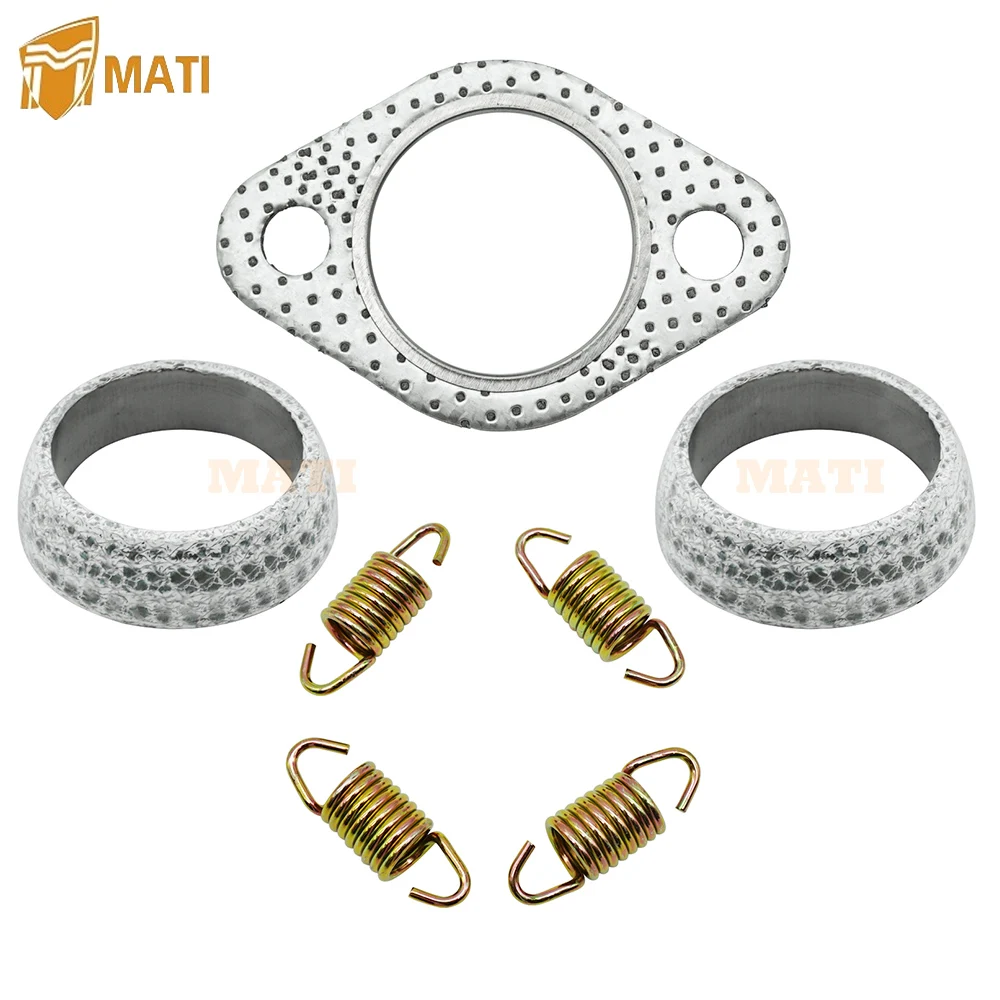 Exhaust Muffler Gasket Seal Spring Rebuild Kit for Polaris 01-14 Sportsman 400 450 500 Ranger 400 425 500 Scrambler 500 Hawkeye