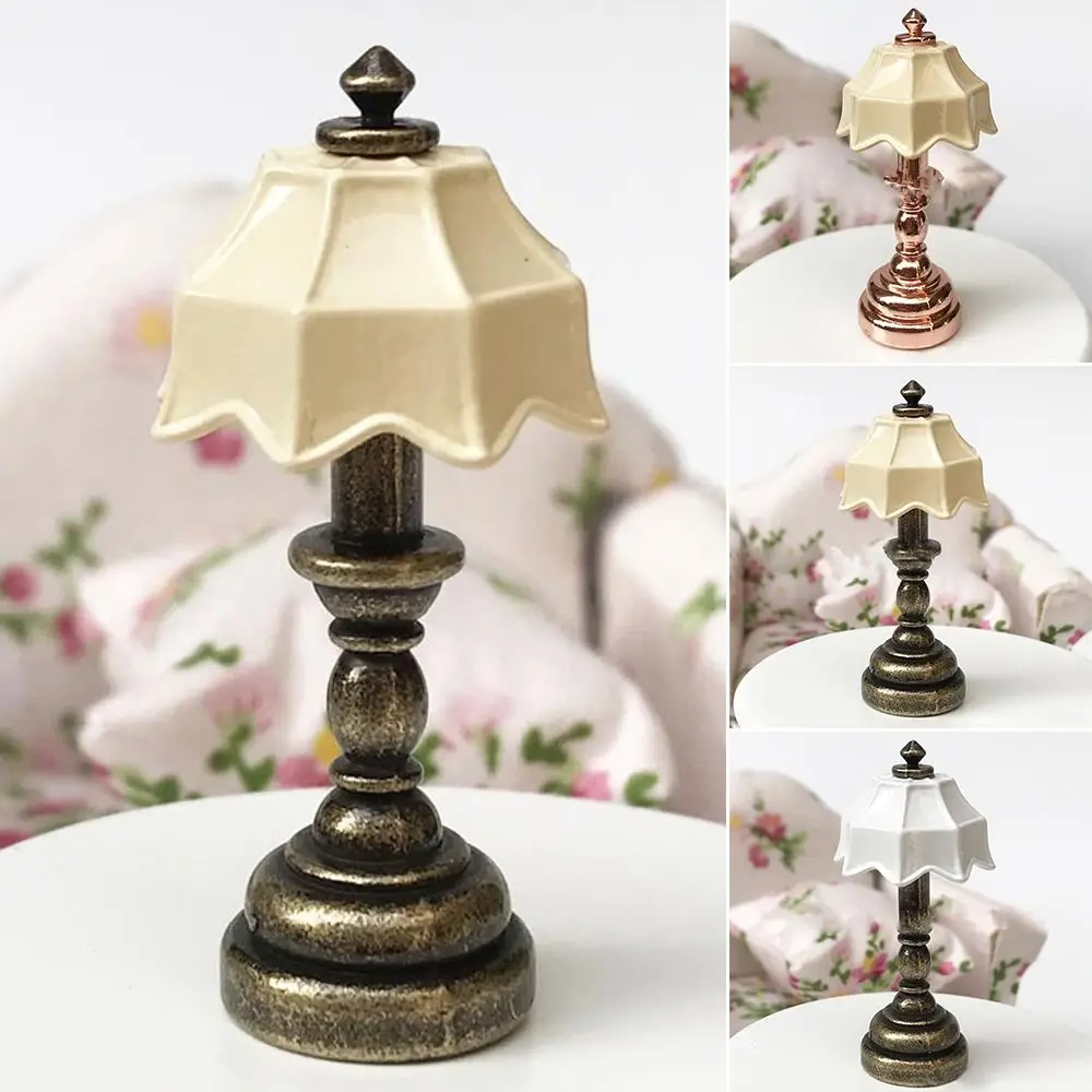 Multistyles Doll House Decor Dollhouse Furniture Toy Miniature Floor Lamp Doll Retro Lamp Crystal Wall Light Lamp Model