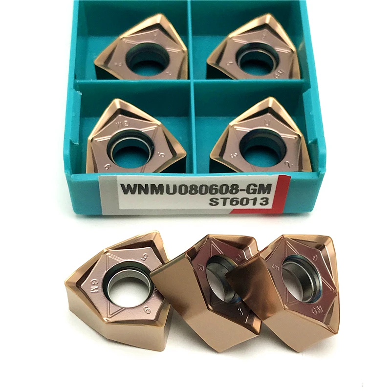 100% Original High Quality WNMU080608 CNC Carbide Lathe Milling Insert Fast WNMU 080608 GM hexagonal milling insert cutting tool