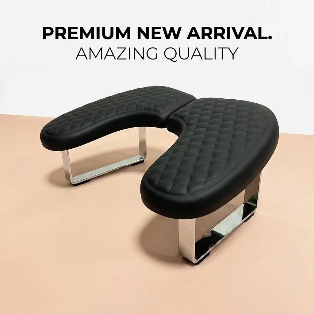 Nail Arm Rest U-Shaped Microfiber Leather Manicure Hand Pillow with Stainless Steel Bracket for Nail Tech