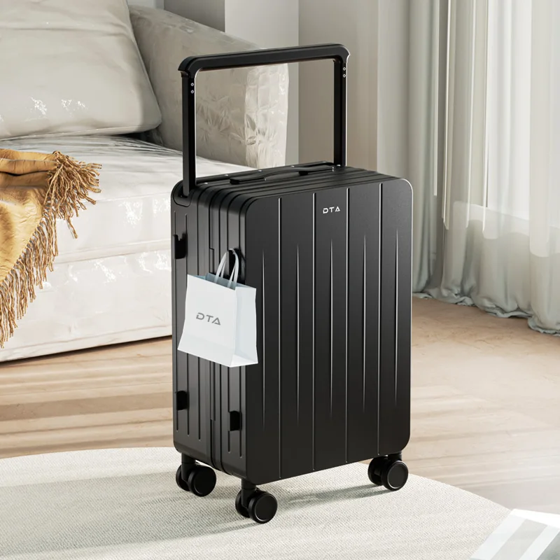 GraspDream Gepäck weiblich 20" kleiner Trolley-Koffer neuer hochwertiger Koffer Level Travel 24 hellrosa Lederkoffer 6