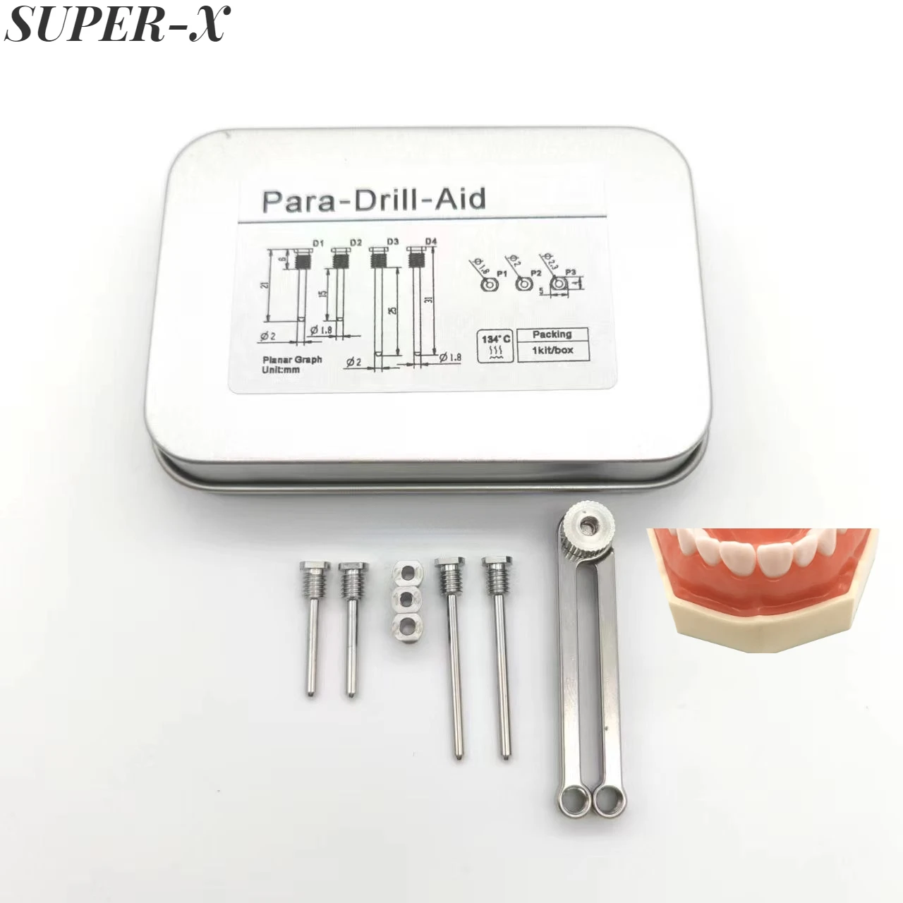 1set Dental Implant Instruments Oral Parallel Assist Device Assisted Drilling Guide Plate Implant Positioning Oral Materials