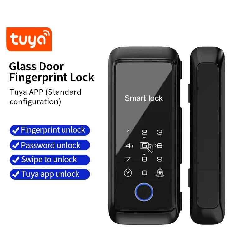 Imagem -06 - Fingerprint Smart Lock com Tuya App Controle Porta Deslizante Eletrônica Boltlock Porta Simples e Dupla Bluetooth 13.56mhz Rfid